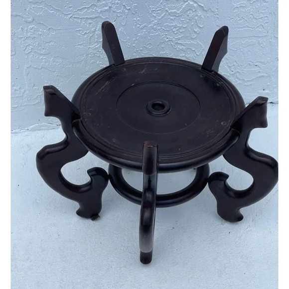 Vintage Antique Chinese Green White Porcelain Floral Garden Stool Plant Stand - Picture 12 of 15